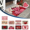 thumbnail image 1 of Felpudo de San Valentín 40x60cm - Felpudo antideslizante con diseño de gnomos y corazón para puerta principal, alfombra interior exterior, regalo de decoración, 1 of 8