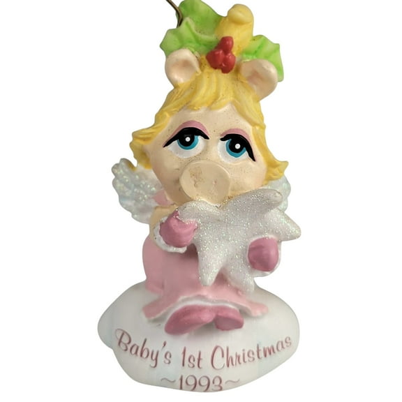 1993 Baby Miss Piggy’s Christmas Star (Baby Girl’s First Christmas) (Muppets) Carlton Cards Christmas Tree Ornament 125966-0