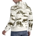 thumbnail image 3 of KLL Cows Grazing On The Meadow 1 Print Mens Hoodie Long Sleeve Casual Pullover Hooded Sweatshirt Fashion Drawstring Hoodies with Pocket-Large, 3 of 6