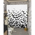 thumbnail image 5 of Shower Curtains for Bathroom-72"x84",Halloween Bats Waterproof Bath Curtain Grommet Shower Curtain Set with Hooks,Black and White Washable Bath Accessories, 5 of 9