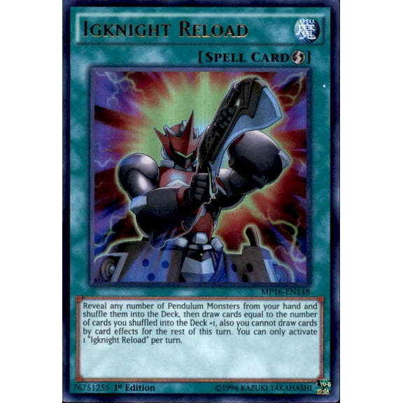 YuGiOh 2016 Mega-Tin Mega Pack Ultra Rare Igknight Reload MP16-EN148