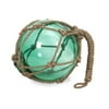 8" Teal Glass Float Decorative Nautical Accent