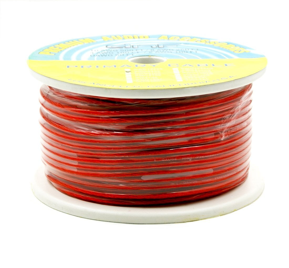 Premium Oxygen Free Copper DNF 8 Gauge 250 Feet Red Power Cable 100% OFC
