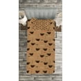 thumbnail image 3 of Ambesonne Kitchen Quilted Bedspread Set 2 Pcs, Coffee Cups Espresso, Twin Size, Chocolate Pale Brown, 3 of 3