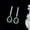 Green, variant on Elegant Dark Blue CZ 925 Silver Women Party Long Round Tennis Pear Drop Earrings