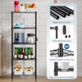 thumbnail image 3 of Estantería BestOffice de 5 niveles ajustable, metal, 30 × 42 × 120 cm, color negro, 3 of 8