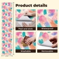 thumbnail image 5 of Peel and Stick Wallpaper Abstract Brush Strokes Pink Blue Teal Gold Accents Wall Mural 23.6in x 9.8ft Self Adhesive Removable Wall Paper Renter Friendly Wallpaper for Nursery Bedroom Cabinets, 5 of 8