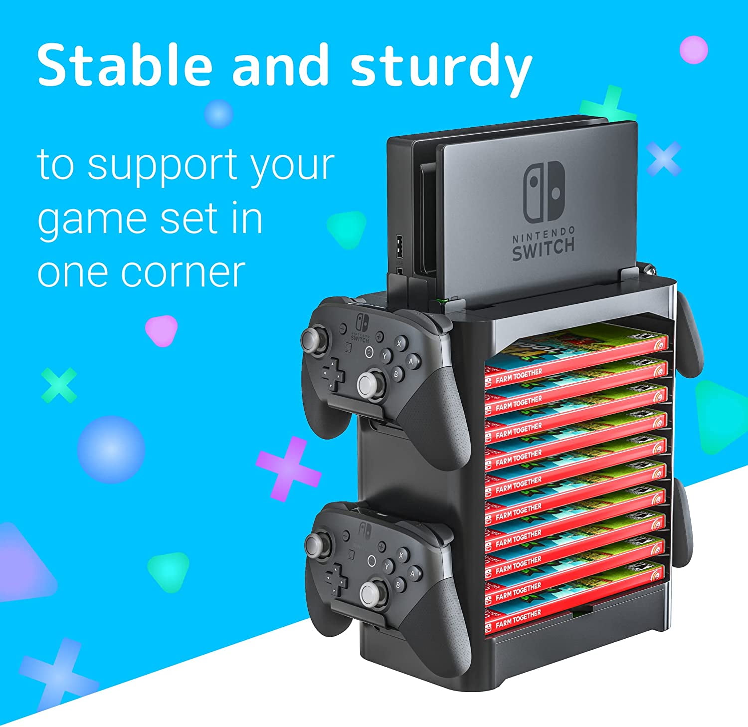 Skywin Game Storage Tower for Nintendo Switch Stackable Game