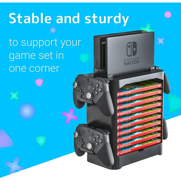 Nintendo switch sale game storage tower
