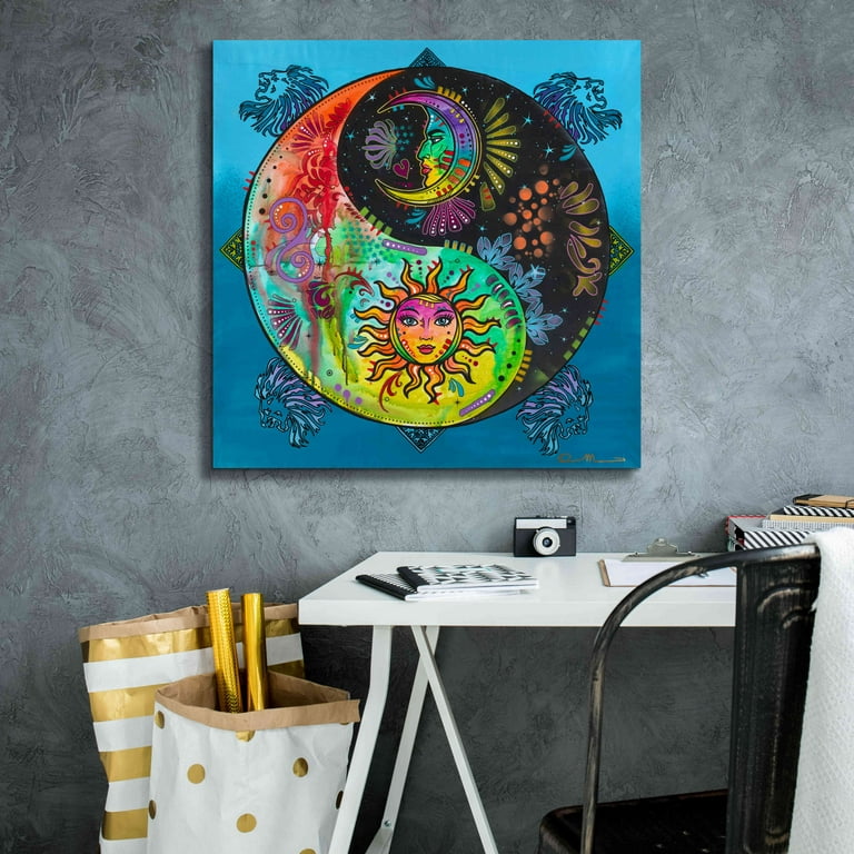Epic Graffiti 'Yin Yang - Sun and Moon' by Dean Russo, Canvas Wall