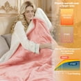 thumbnail image 2 of Electric Heated Blanket Throw Size 50''x60''-Control Heating Blanket, Soft & Warm Flannel 10-Level Temperature Control, 8 Hours Auto Off, Rapid Heating & Overheat Protection, 2 of 14