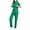 Green, variant on Women Scrub Sets 2 Pieces Stand Collar Short Sleeve Zipper Tops Multi-pocket Long Pants Nurse Uniform Caregiver Doctor Workwear Navy S