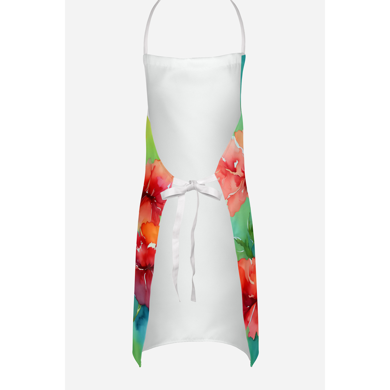 Ohio Scarlet Carnations in Watercolor Apron 27 in x 30 in