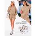 thumbnail image 4 of MOYIKO Matching Sets for Women Long Sleeve Oversized Tops and Shorts Sets Fall Outfits with Pockets Size L, 4 of 7