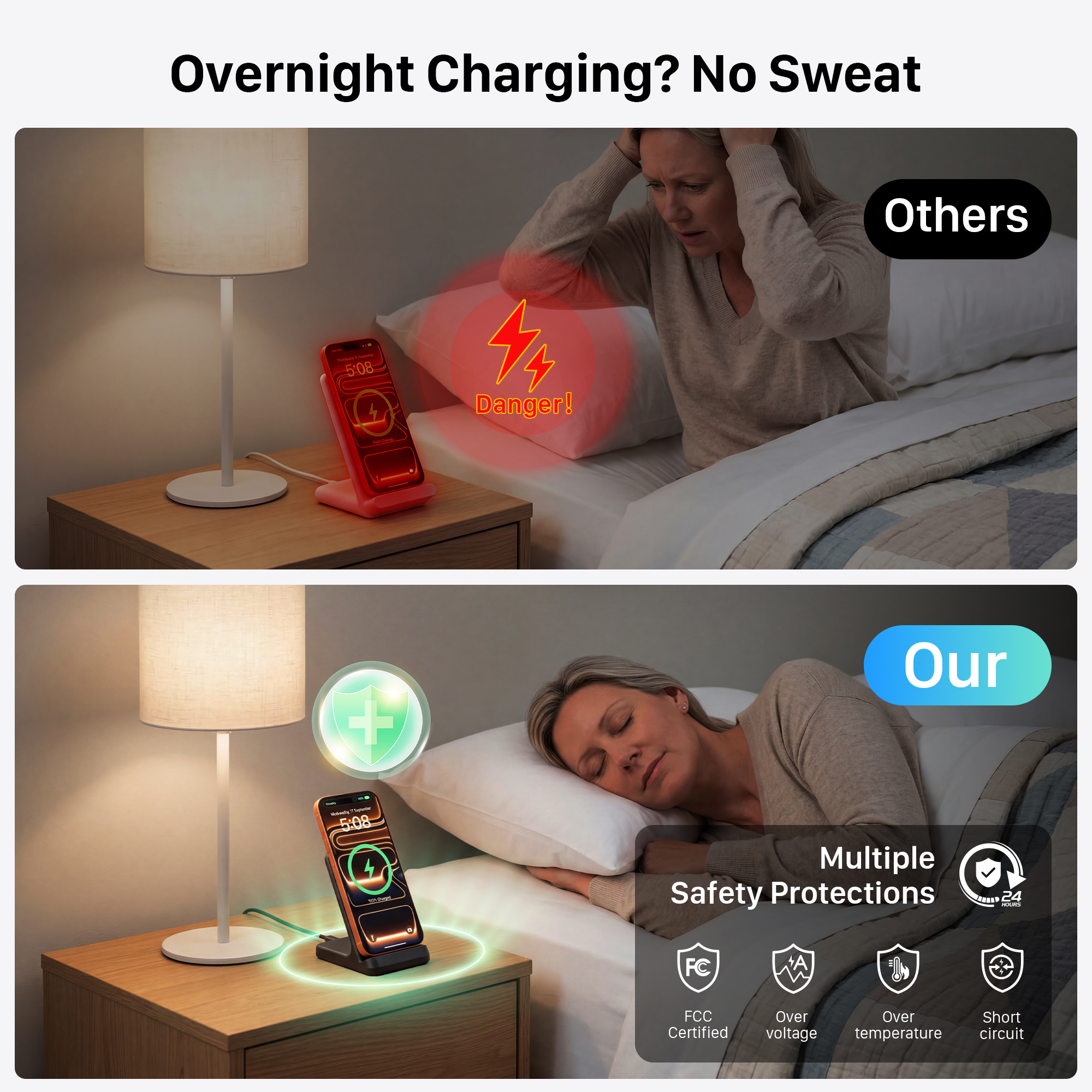 ETEPEHI Wireless Charger Stand for iPhone and Samsung photo 4