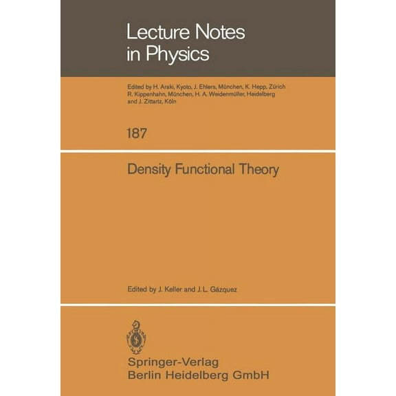 Lecture Notes in Physics Density Functional Theory, Book 187, (Paperback)