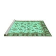 thumbnail image 2 of Ahgly Company Machine Washable Indoor Rectangle Abstract Turquoise Blue Modern Area Rugs, 8' x 12', 2 of 4