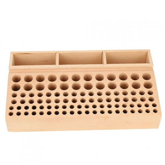 Leather Craft Tool Box, Practical Portable Leather Tool Rack, For DIY Leather Craft Wood 98 Holes