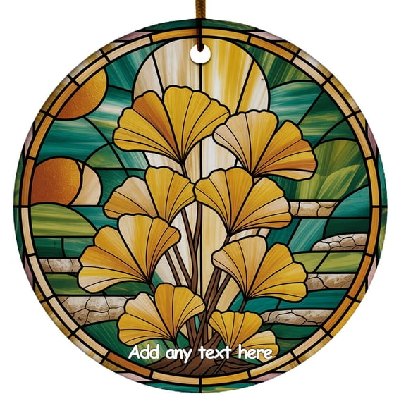 Ginkgo Leaves Ornament – Unique Personalized Ornament Christmas 2025, Custom Text Keepsake for Families, Friends & Nature Lovers
