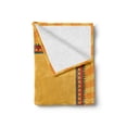 thumbnail image 2 of Fiesta Soft Flannel Fleece Throw Blanket, Frame Pattern with Skull Sombrero and Maracas Mexican Elements Geometric, Cozy Plush for Indoor and Outdoor Use, 50" x 60", Marigold Red Green, by Ambesonne, 2 of 6