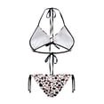 thumbnail image 2 of chaqlin Cow Print Halter Triangle Bikini Set - Sexy Two Piece Swimsuit with Tie Side Bottoms for Beach & Pool Vacation, 2 of 9
