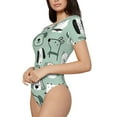 thumbnail image 2 of Balery Puppy Women's Short Sleevee Crew Neck Bodysuit Tops Short Sleeve Tops Basic-Large, 2 of 9