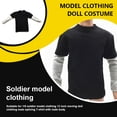 thumbnail image 2 of Tholdsy Camiseta de manga larga, colorida, liviana, apariencia exquisita, ocasiones amplias, ropa de empalme para modelo 1/6, ropa para hombres, negro Type3 NO3 Tholdsy FN001406-02, 2 of 6