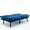 Navy Blue, variant on Black Modern Design - Adjustable Arm at 180°/165° - In Primary Living Space - Soft Covered Sofa Bed