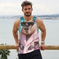 thumbnail image 6 of KLL Island Vacation Guinea Pig Print Men's Muscle Gym Workout Stringer Tank Tops Bodybuilding Fitness T-Shirts Tank Tops Men-Large, 6 of 7