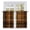 Brown, Black, Amber, variant on Orange Green Checked Tier Curtains 54 Inch Length, Fall Thanksgiving Buffalo Plaid Cafe Short Curtains for Bathroom Over Sink, Small Kitchen Curtain Light Filtering Tiered Drapes 2 Panels 27.5"Wx54"L