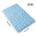 thumbnail image 4 of Yingyy Embossed Bath Mat Quick-Drying Solid Color Shower Absorbent Bathroom Rug Large Kitchen Washroom Door Bathmat Kids Safety Light Blue 50x80cm, 4 of 8