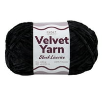 Craft County Bulky 5 Velvet Yarn – Super Soft Polyester Yarn for Blankets, Home Décor, and More! (Pitch Black, 24 Pack)