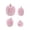 Pink, variant on Roiihwy Set Of 7 Sequined Foam Pumpkins For Thanksgiving And Fall Home Decor, Gold