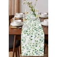 thumbnail image 4 of Pastoral Eucalyptus Table Runner 48 Inches, Elegant Leaves Watercolor Art Bed Runner Dresser Scarves Tabletop for Indoor Outdoor Parties/Ceremony/Banquet, 13" x 48", 4 of 8