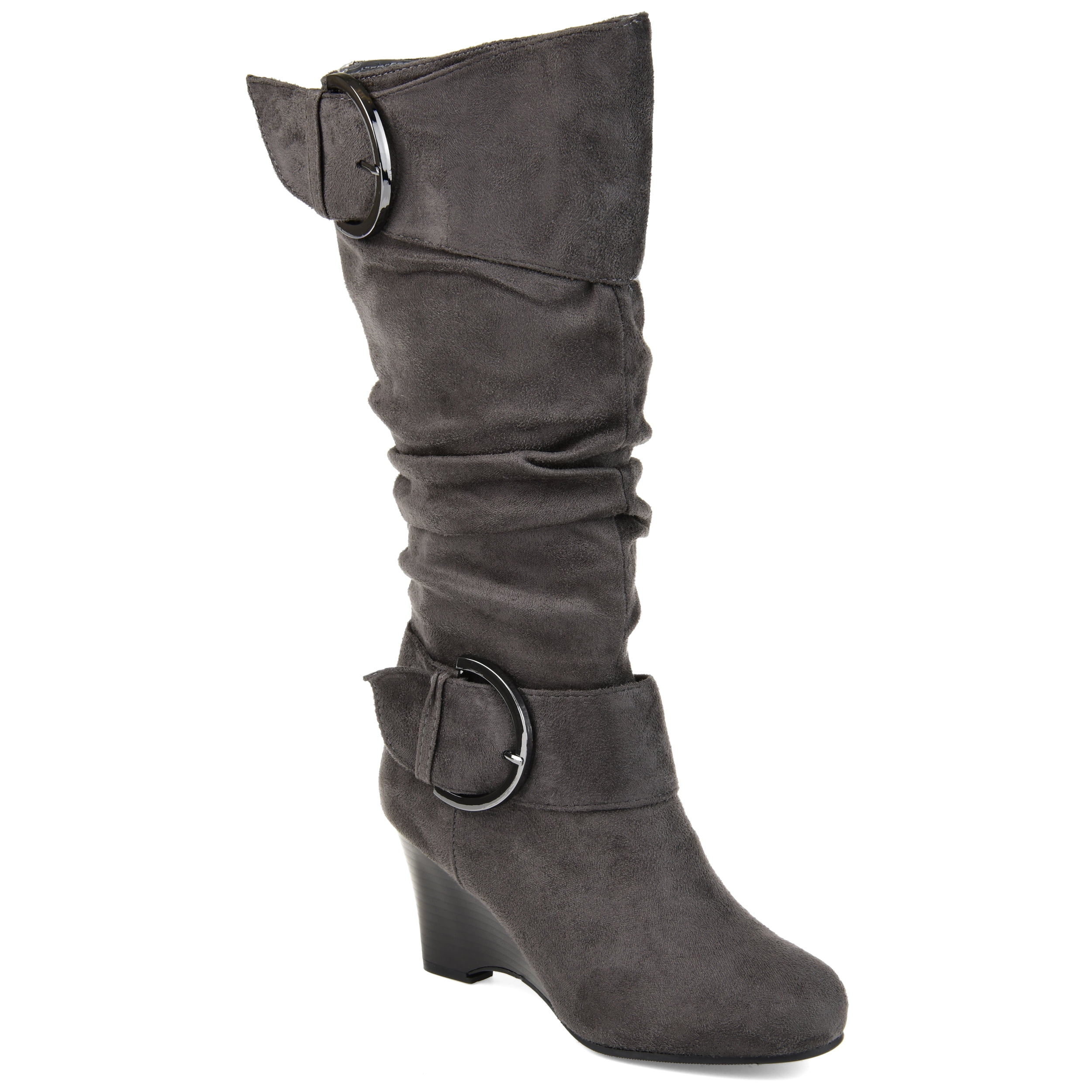 knee high slouch boots with heel