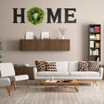 thumbnail image 2 of Wall Hanging Wood Home Sign with Artificial Leaves for O Rustic Wooden Home Hanging Letters Decorative Wall Decor Signs for Living Room House, 2 of 5