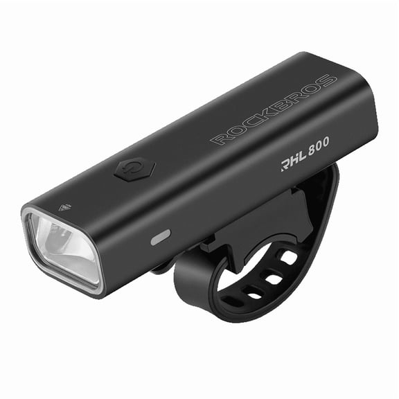 ROCKBROS Bike Front light 800 lumens Smart Headlight Type-C Charging Waterproof 3000mAh Rechargeable Cycling Headlight Bright Flashlight Lamp LED