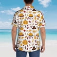 thumbnail image 4 of Susaid Thanksgiving Print Short Sleeve Shirts Button Down Casual Shirts Summer Beach Aloha Button Down Short Sleeve for Men ,X-Large, 4 of 7