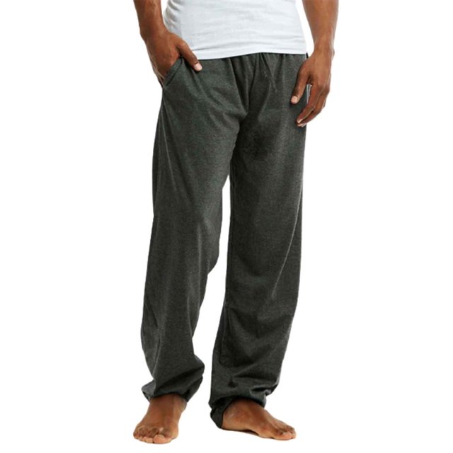Men's Cotton Knitted Pajama Pants with Pocket Drawstring / Sleepwear