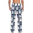thumbnail image 4 of FORMRS Mens Pajama Pants with Pockets Sleepwear Lounge Bottoms Sizes S-2XL, Blue Cats and Hearts, 4 of 7