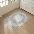thumbnail image 3 of ODIKA 3'x5' Washable Accent Rug Photo Wreath Text Exact Alfombra Personalizada Round Personalized Flowing for Bedside, Nursery Room, Pet Friendly & Non-Shedding, 3 of 7