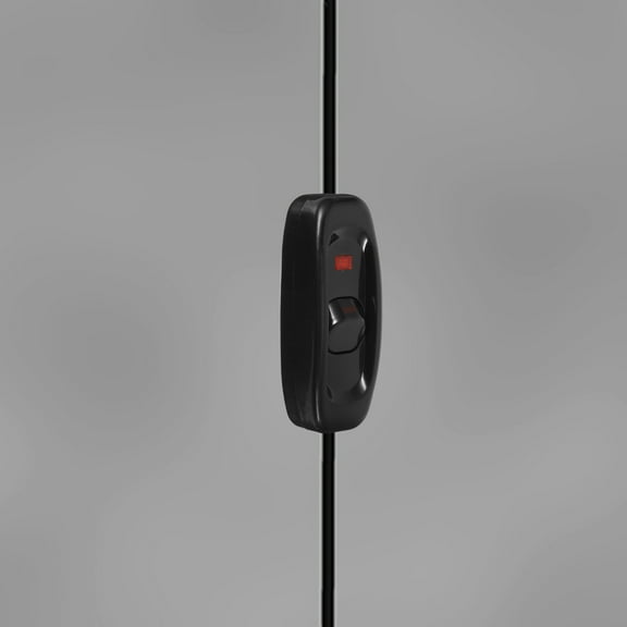 OATIPHO Inline Lamp Switch Black ABS 1Set Minimalist Style for Bedroom Use