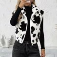 thumbnail image 5 of Womens Fleece Zip Up Vest Stand Collar Sleeveless Cropped Sherpa Waistcoat Casual Outerwear Layering Jacket for Fall Winter Daily Commute Outing,XL,White, 5 of 7
