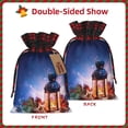 thumbnail image 2 of KLL Lantern On Snow With Christmas for Christmas Gift Bag,Christmas Burlap Goody Gift Bags with Plaid Drawstrings for Xmas Presents Holiday Party Favor Treats Candy-Black, 2 of 8