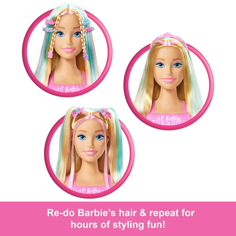 Free Shipping! Barbie Styling Head Blonde Hair with 20+