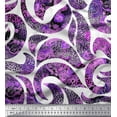 thumbnail image 1 of Soimoi Rayon Fabric Floral & Leopard Animal Skin Printed Fabric 1 Yard 42 Inch Wide, 1 of 3