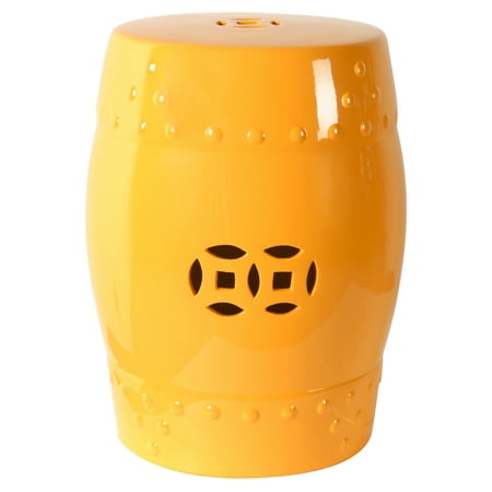 A&B Home Zella Garden Stool, Yellow