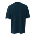 thumbnail image 2 of A4 Stretch Pro Baseball Jersey For Men in Navy/White | N3011, 2 of 3