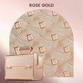 thumbnail image 6 of Beauty Makeup Train Case for Lady Portable Cosmetic Box Jewelry Organizer Lockable with Keys and Mirror 2-Tier Trays Carrying with Handle Makeup Storage Box - Rose Gold, 6 of 7