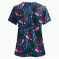 thumbnail image 5 of Towmus Womens Christmas Scrub Tops Cute Print V Neck Short Sleeve Shirts Nurse Uniforms Graphic Blouses with Pockets S-3XL, 5 of 6